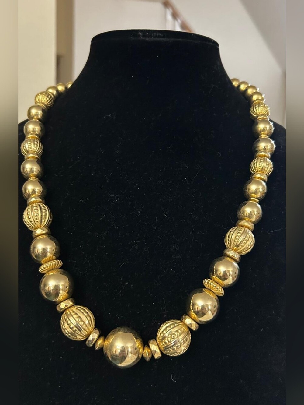 True Vintage Metal Beads Necklace A Stunning Beauty From the Past
